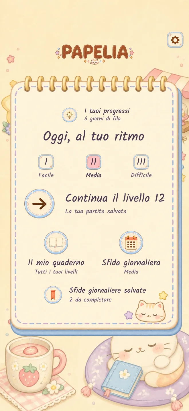 Schermata del gioco Papelia: GIOCA AL TUO RITMO